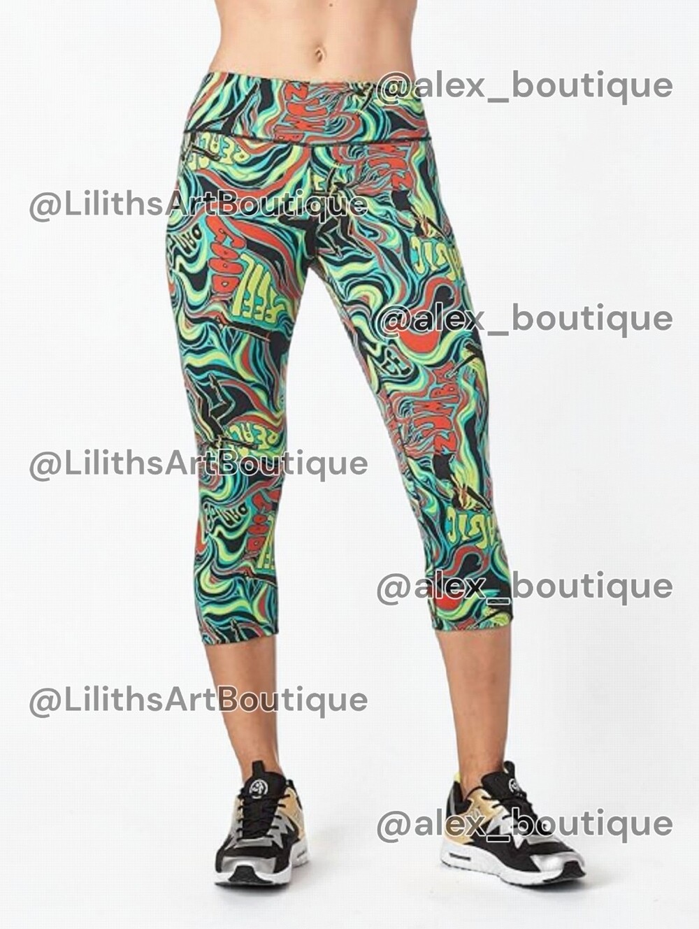 Zumba Feel Good Capri Leggings Teal Me Everything Size S (E029)